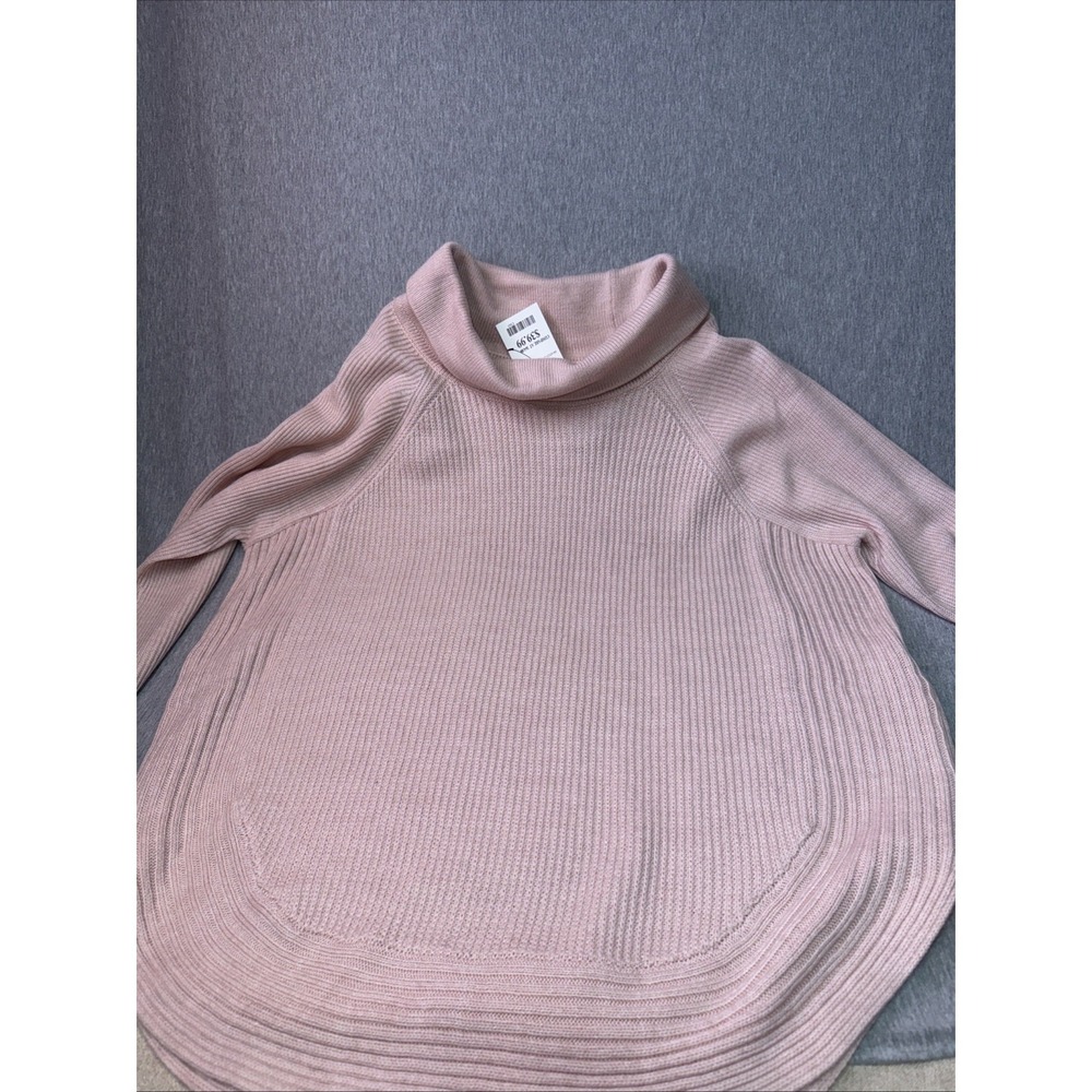 Ivanka Trump Women's Ribbed Knit Cowl Neck Sweater Medium Blush Pink Long Sleeve